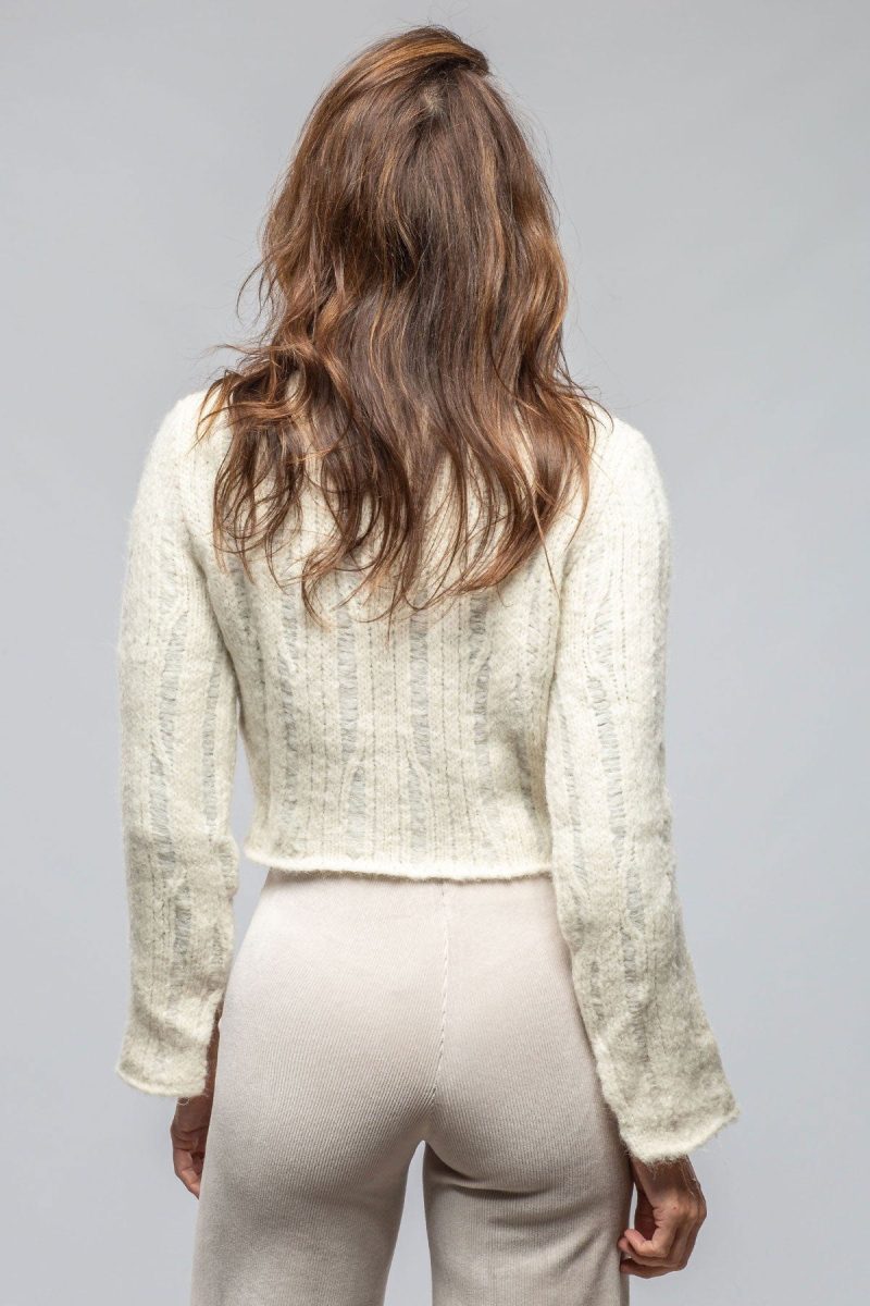 voz tania cropped baby alpaca sweater in ivory ladies sweaters axels vail 40558979088618